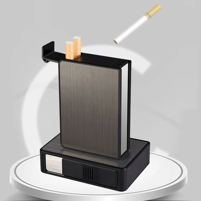 Portable Automatic Cigarette Case Cigarette Boxes 20PCS Cigarette Holder Case Aluminium Alloy Smoke Boxes For Men Gifts