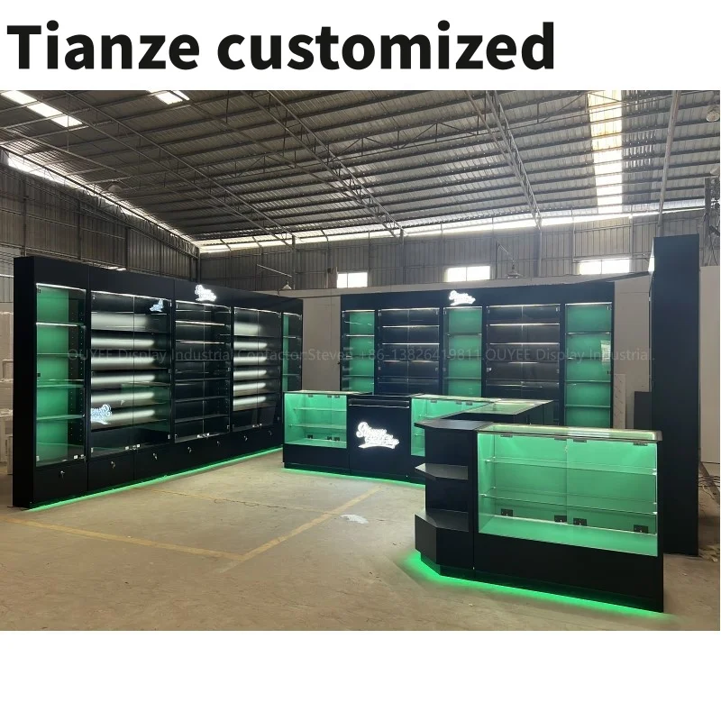 

Customized-Custom Smoke Shop Furniture Smoke Shop Accessories Store Display Cabinet Smoke Shop Showcases Glass Display