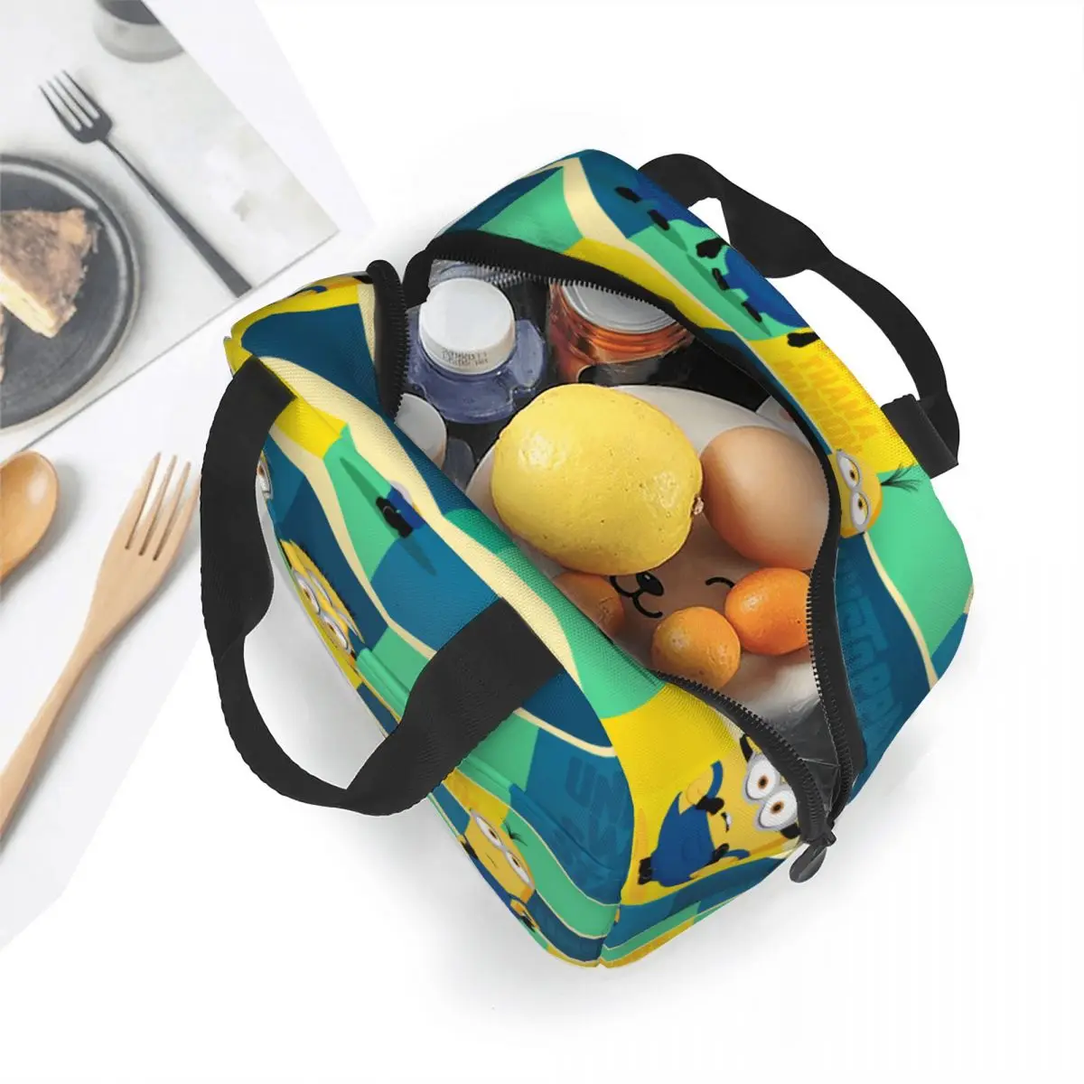 Minions Insulated Lunch Bags Large The Rise of Gru borsa termica riutilizzabile Tote Lunch Box School Picnic uomo donna