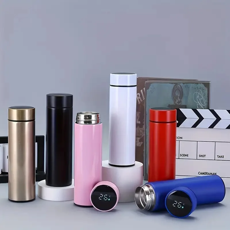 16.91oz Smart Stainless Steel Glass Cup with Temperature Display Vacuum Insulated Tea Mug Silent Base Christmas Gift Travel Mug