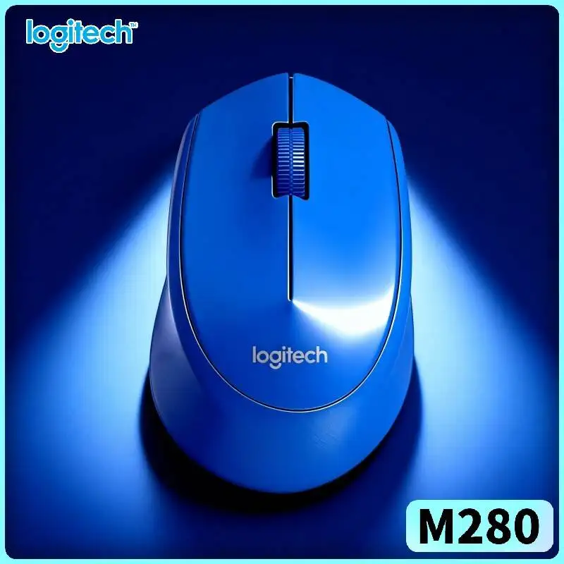 Logitech M280 Wireless Optical Mouse Dust-Resistant Sealed Sensor 2.4GHz 1000 DPI Exact Motion Control for Windows Mac PC