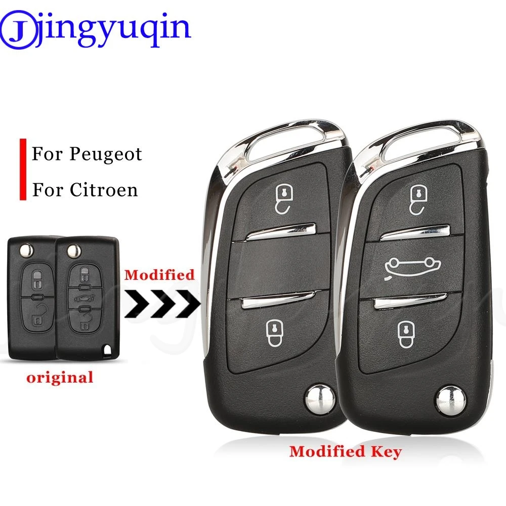 

2/3Button Modified Remote Car Key Shell For Peugeot 107 207 307 307S 308 407 607 Citroen C2 C3 C4 Fob VA2/HU83 CE0523 CE0536