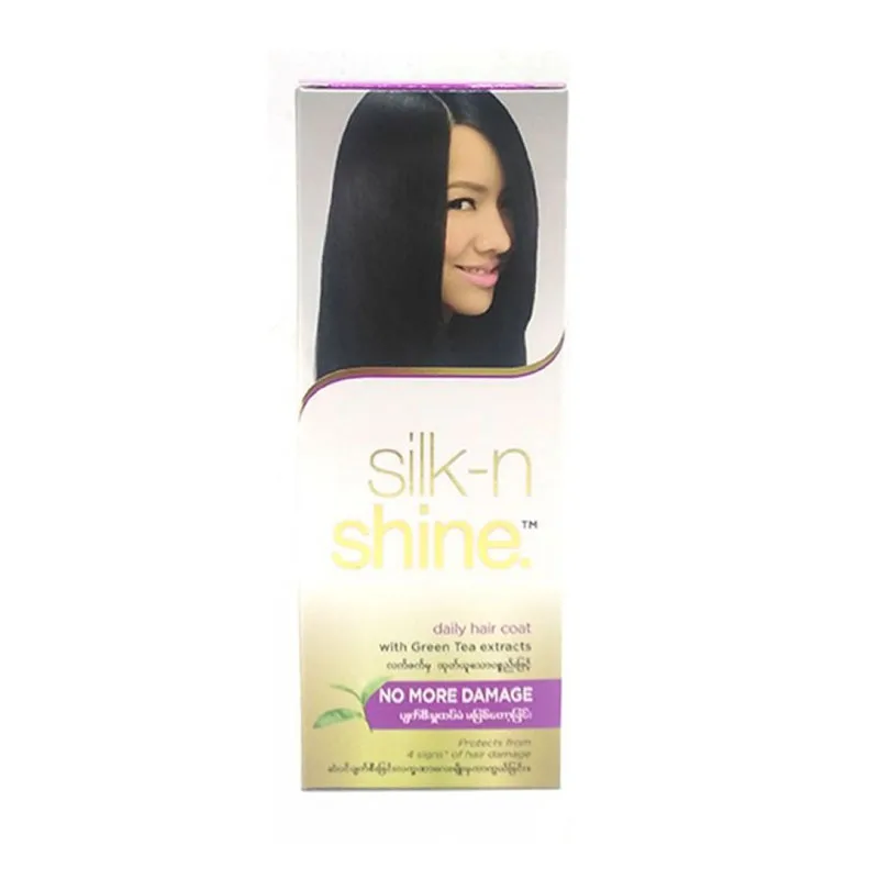 

Silk-N-Shine Hair Coat No More Damage 100ml Removes Tanglers Frizz From Hair Moisturizes Smoothen And Silky Shiny 50ml Styling