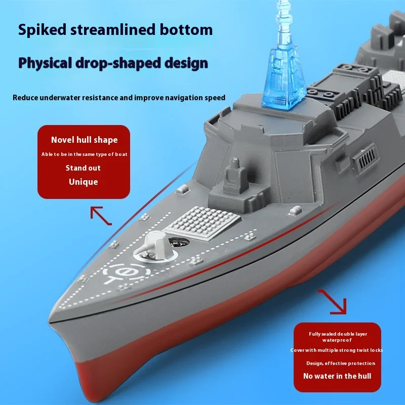 Aircraft Carrier Model Remote-Controlled Ship Warship Model Frigate Destroyer Waterborne Electric Warship Speedboat