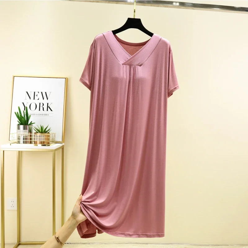 Nightgowns Women's Clothes Summer Thin Bustier Home Cozy Simple Cool Skinny Casual High Quality Temperament Loose Fashionable