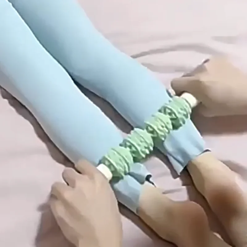 والعتاد عصا تدليك اليوغا العميق العضلات الاسترخاء تدليك رمح التدريب الشخصي فآسيا الأسطوانة البلاستيك عصا دوارة رمح اللياقة البدنية