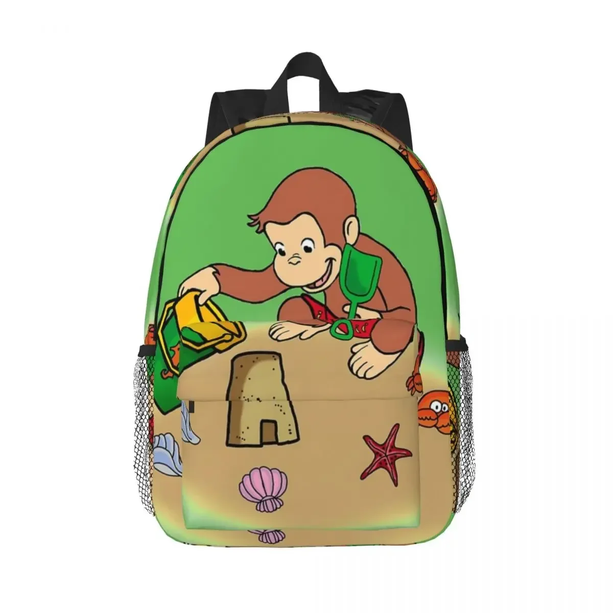 Curious George Summer Backpacks Boys Girls Bookbag Fashion Students School Bags Laptop Rucksack Shoulder Bag Large Capacity