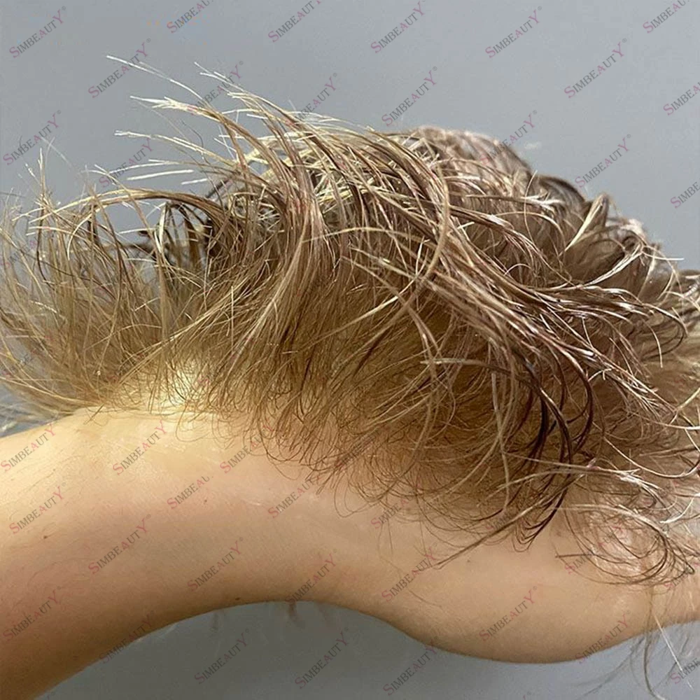 

Самый тонкий парик-протез из искусственных волос под кожу головы (ПУ) для мужчин, 0.02 мм, светлый, коричневый, белый, серый, для замещения волос, натуральный вид