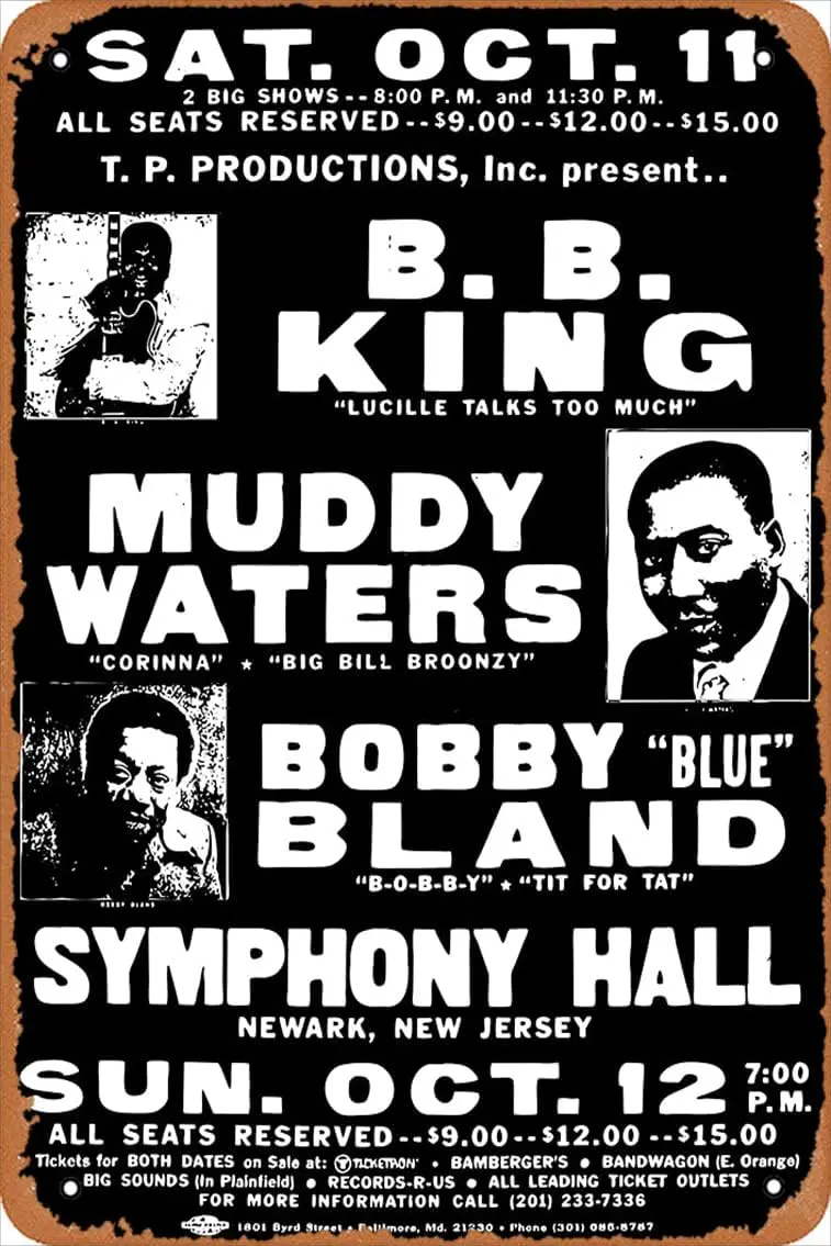 Blues Musik Poster Poster Metall Blechschild