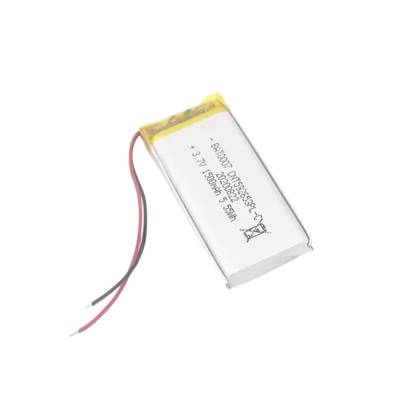 Replacement battery 592653PL 1600MAH compatible with Bluetooth headset helmet with built-in lithium battery 3.7V