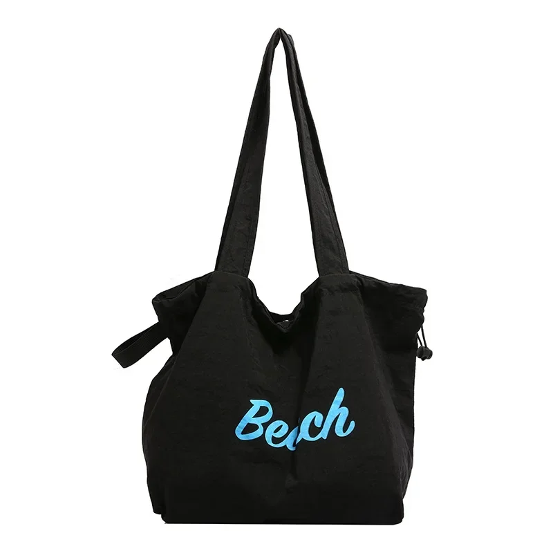 Women's washed cloth bag shoulder large capacity tote bag college student class commuting bag