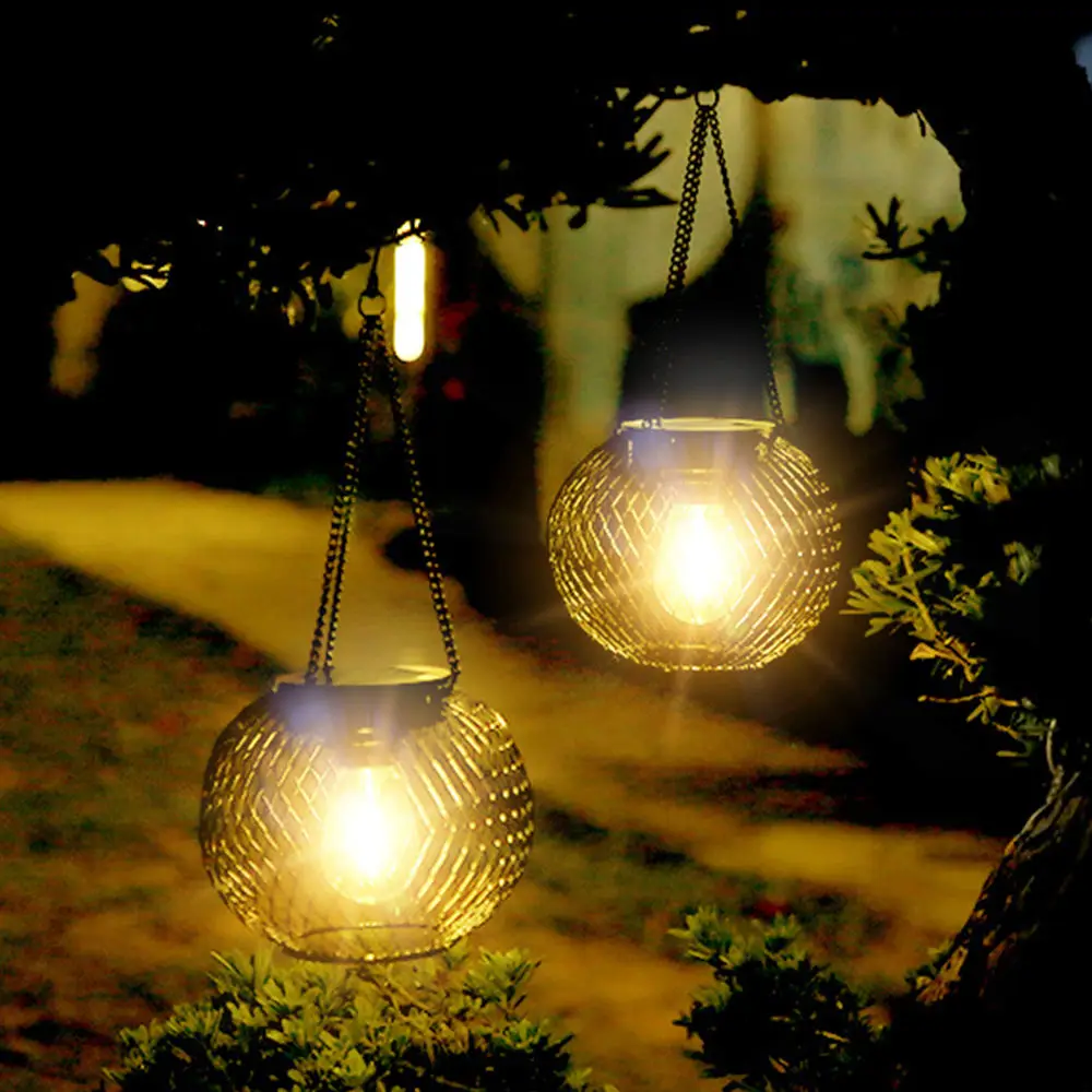 

1/2pc Solar Lantern Outdoor Ortiny Upgraded Solar Lights Outdoor Hanging Lights Waterproof Solar Lanterns for Outside Decorative
