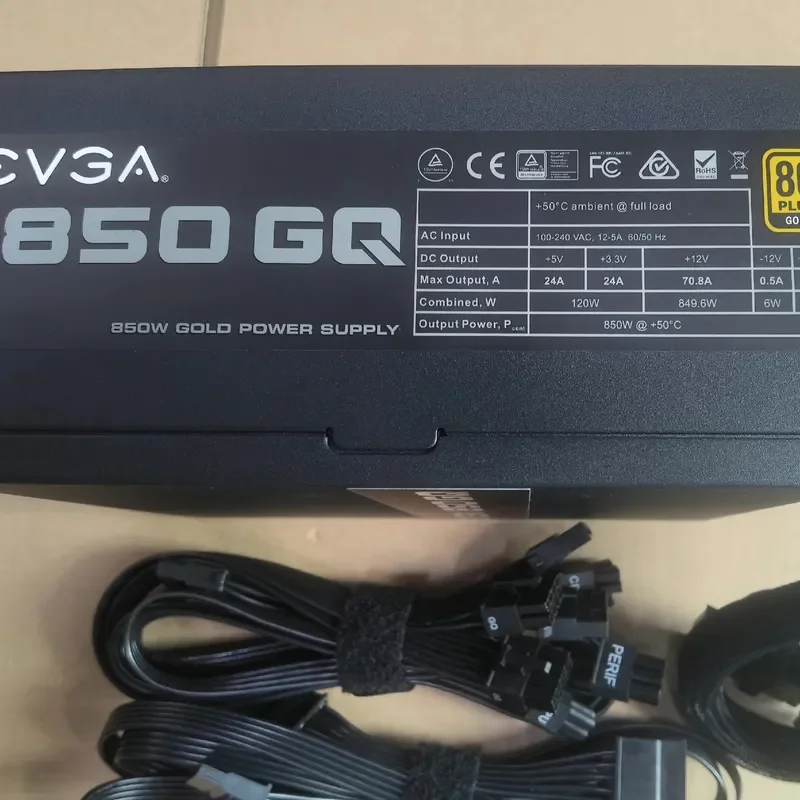 for EVGA 850W Gold Modular Silent Power Supply Support Dual Motherboard Rated Power