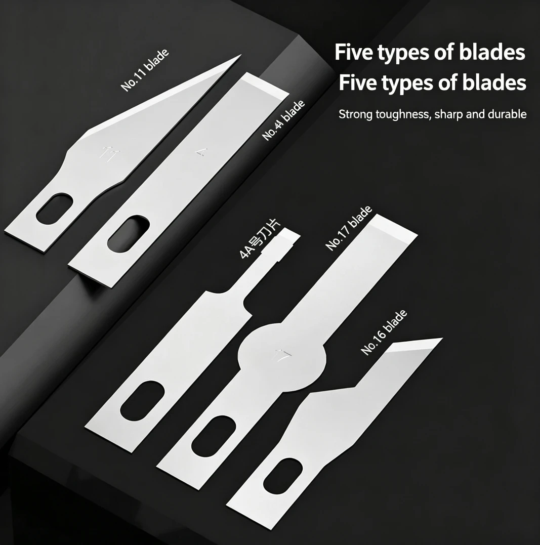 MaAnt MO77 Replacement Blades, 6-Pack: 4/4A/11/16/17/4T SK5 Steel Glue Removal Blades for iPhone Repair Tool