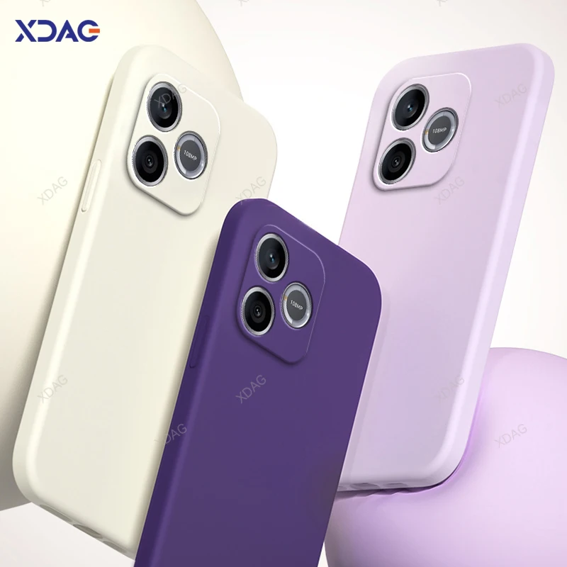 Original Soft Phone Case for Honor 600 Lite 600 Lite 5G Candy Square Liquid Silicone Back Cover Shockproof Fundas Carcasas Shell