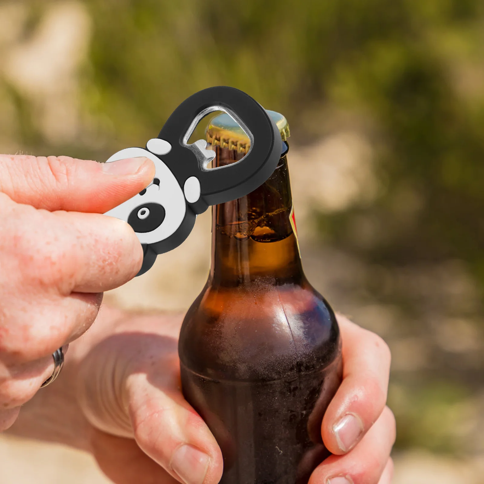 

1pc Panda Bottle Opener Magnetic Cartoon Beer Cap Opening Tool For Camping Picnic Alloy Pvc Manual Opener