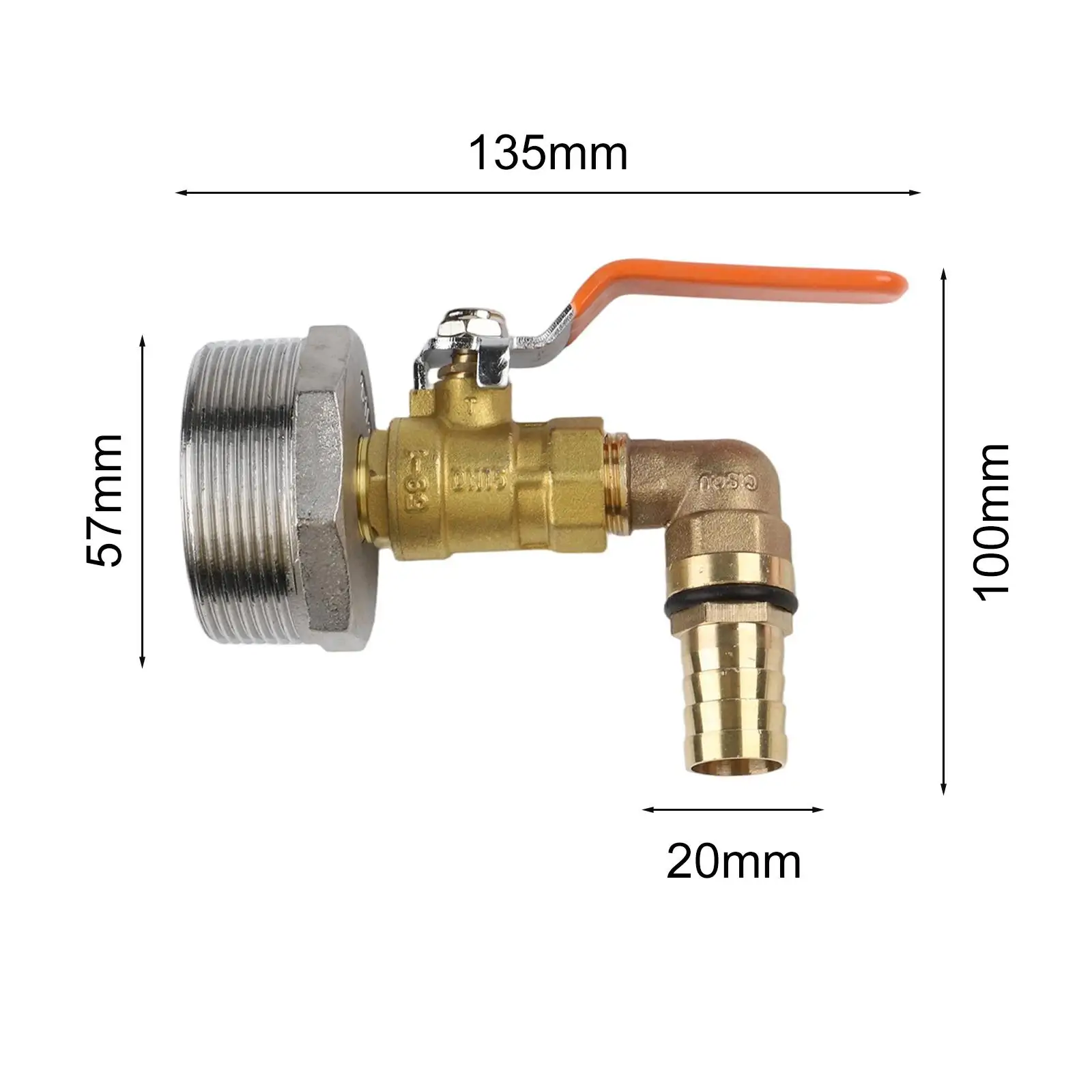 Leak Proof Stainless Steel Outlet Tap Replacement for 200L For Oil Drum Parts Suitable for Safe For Oil and Water Dispensing