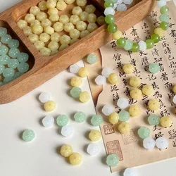 10pcs DIY Natural Jade Agate Pumpkin Beads Accessories Fashion Real Jewelry Gemstone Stone Amulet Luxury Best Selling Gifts