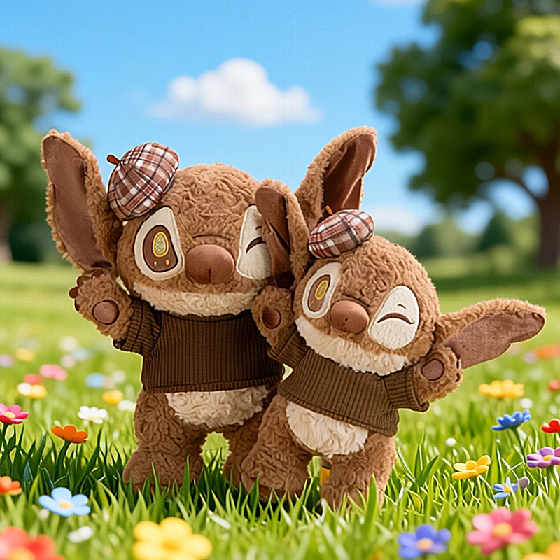 

Disney Large Size 60cm Stitch Plush Doll Warm Winter Chocolate Series Plush Toy Sleeping Companion Kids Girls Gift Home Decor