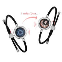 Totwoo Bluetooth Couple Bracelets Smart Touch Reminder Long Distance Romantic Gift for Lovers iOS Android Compatible