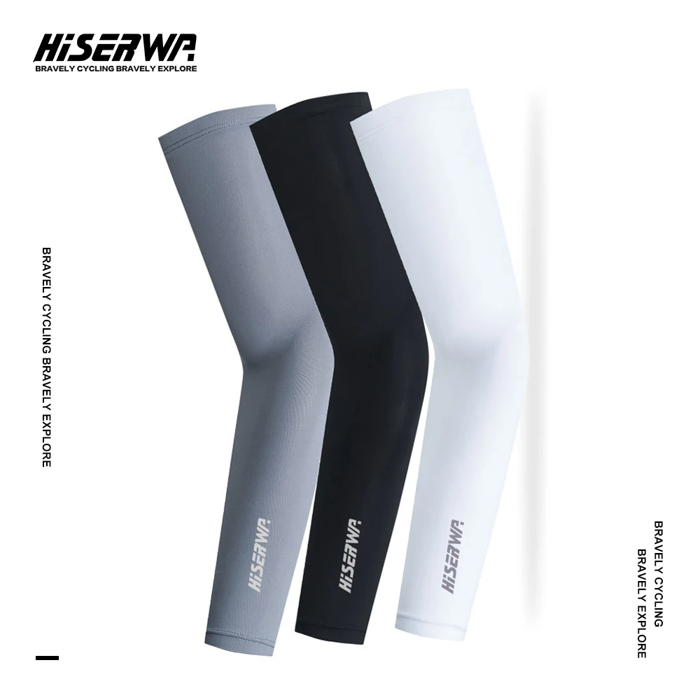 

HISERWA Cool Cycling Sleeve UPF50+ Ice Silk Sport Sleeve Outdoor Fishing Run Basketball Hiking Uv Cycling Sleeve