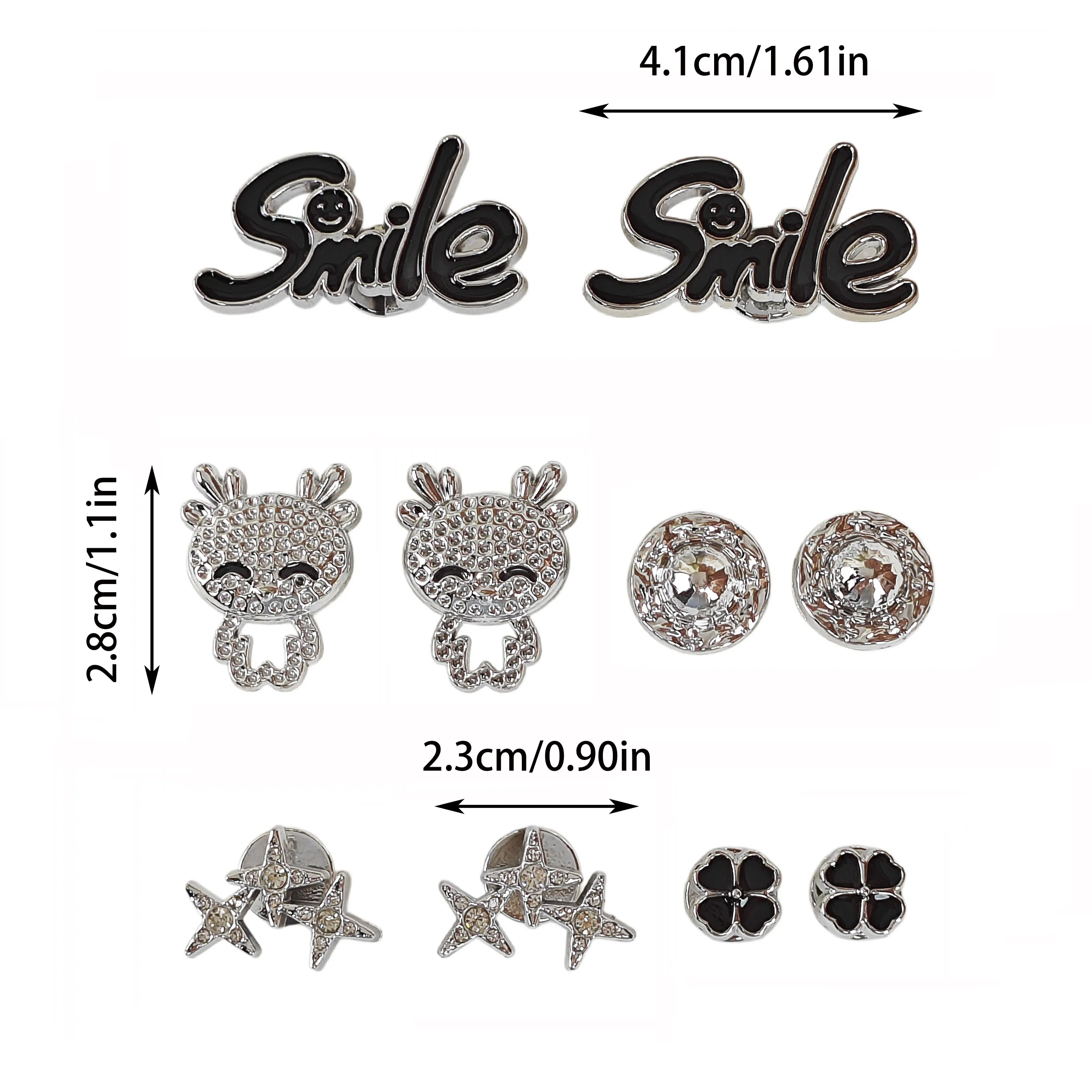 10Pcs Shoe Decoration DIY Charms, Shiny and Fashionable Versatile Letter Charms, Little Dragon, Star, Flower Personalized Slipper Decoration Clips, Suitable for Eva Beach Shoes, Sandals, Removable Shoe Decoration, Girls' Accessories, Holiday Gifts