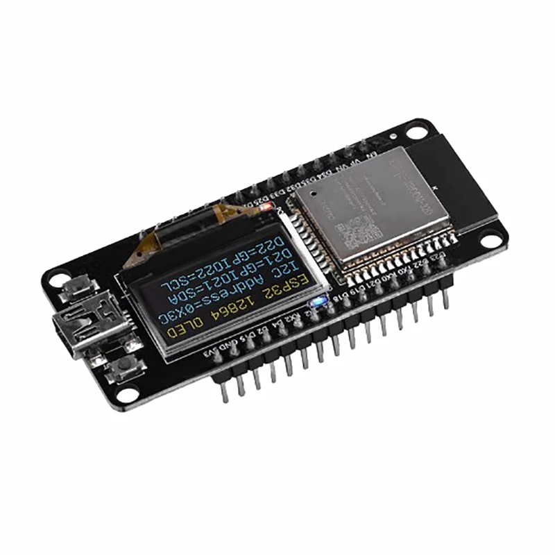 Модуль платы разработки WIFI ESP32 ESPWROOM-32D OLED-экран CH340C с 0,96