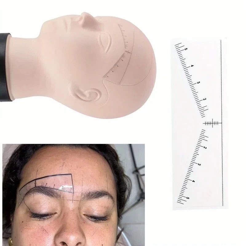 

Disposable Eyebrow Ruler Sticker Self-adhesive Eyebrow Tattoo Position Guide 25pcs/50pcs Permanent Makeup Mapping Stencils Tool