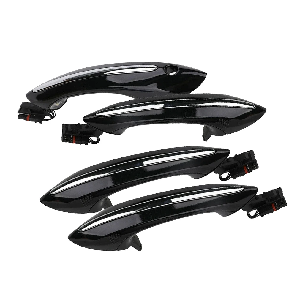 4PCS White/Black Outer Outside Exterior Door Handle Set for BMW 5 6 7 Series F07 F10 F11 F06 F12 F13 F01 F02 51217231931