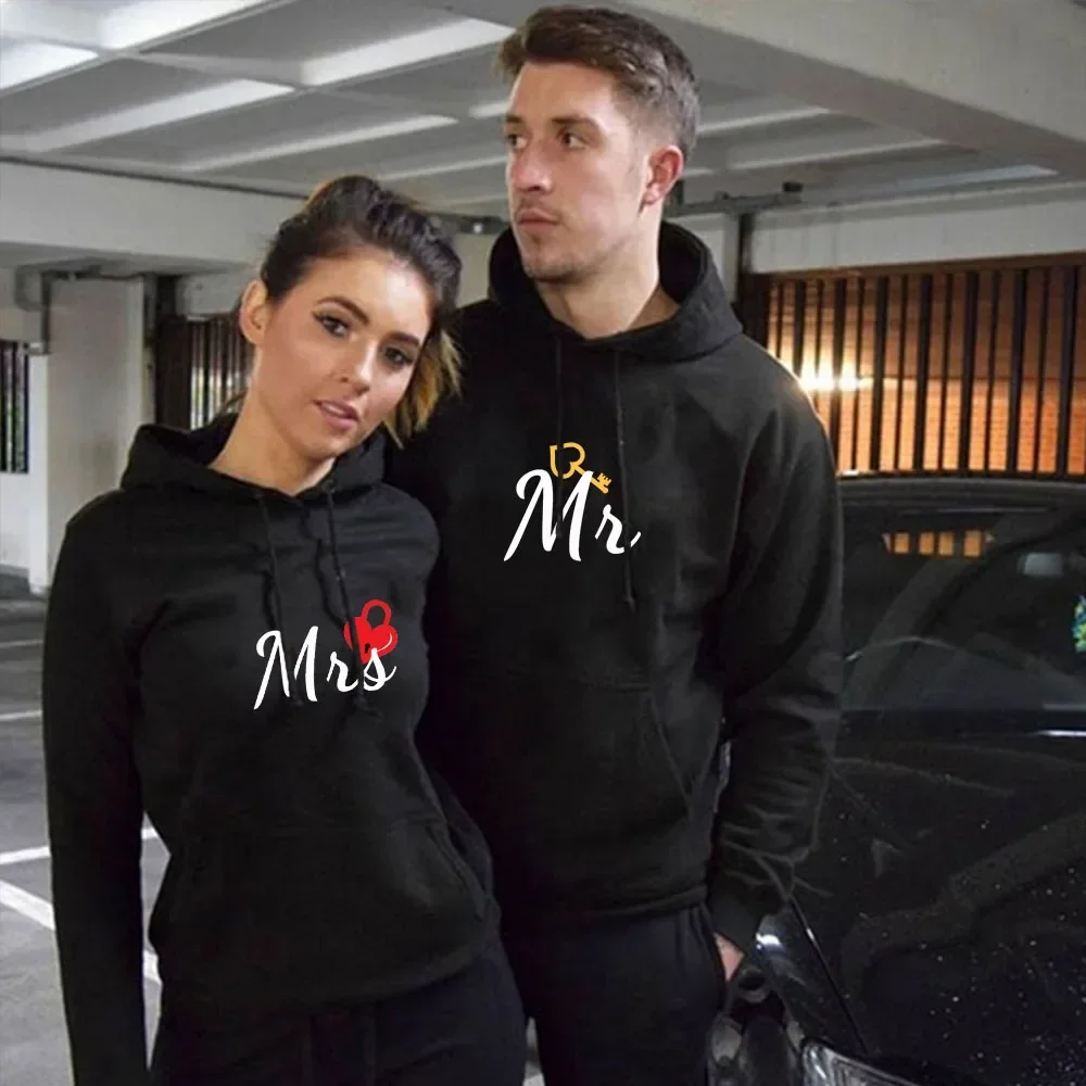 2024 Couple Hoodies Lover Clothing Printed Women Men Sweatshirt Dating Fashion Pullovers Casual Sport Long Sleeve Hooded