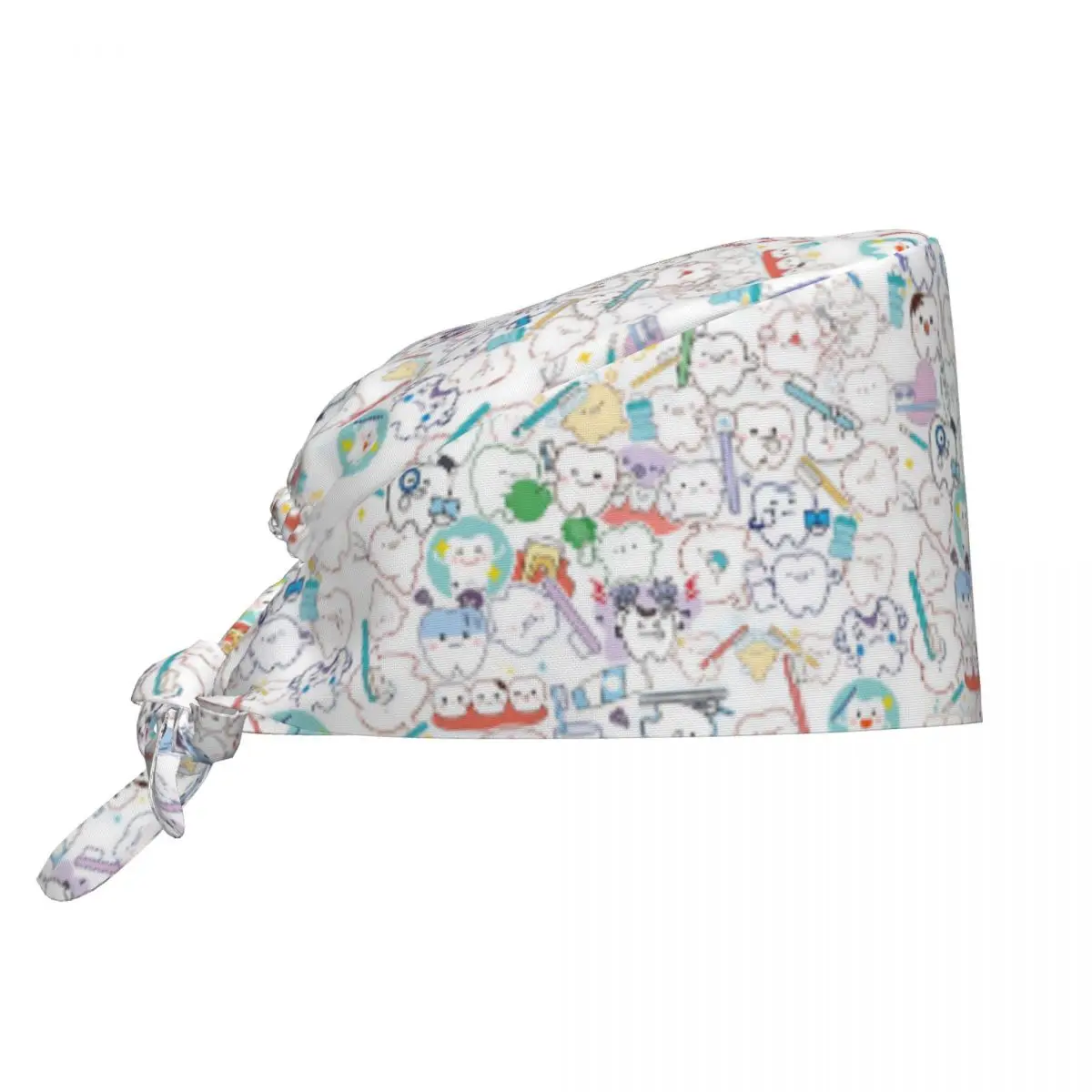 Nursing Hats Protect Teeth Working Caps For Unisex Women Y2K Fashion Holder Long Hair Work Scrubs Hat Breathable Medical Hat