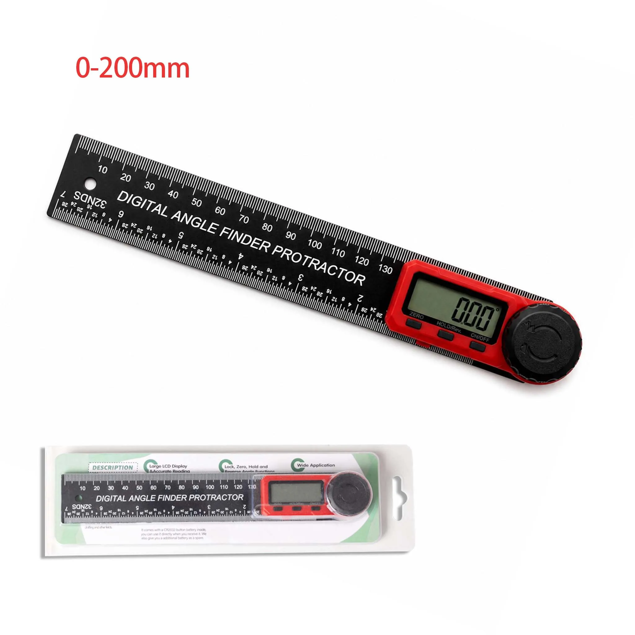 2-in-1 Digital Angle Meter Inclinometer Digital Angle Ruler Electronic Goniometer Protractor Angle Finder Measuring Tool