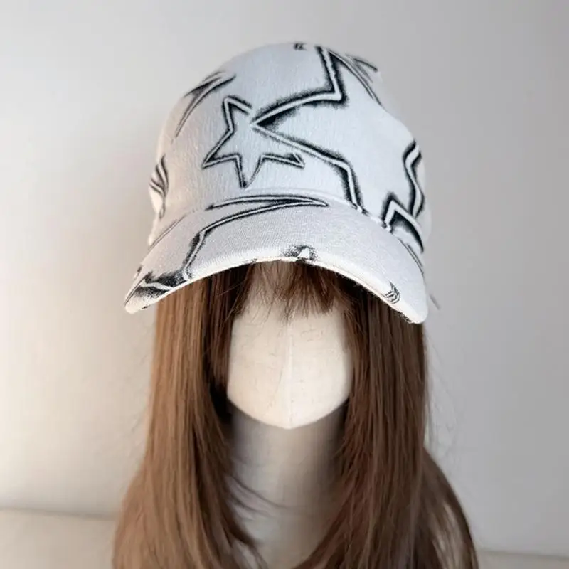 Star Kerchief Baseball Cap Wide Brimmed Hat Outdoor Women Men Sport Hat Unisex Wear Exercise Sun Hat Workout Y166