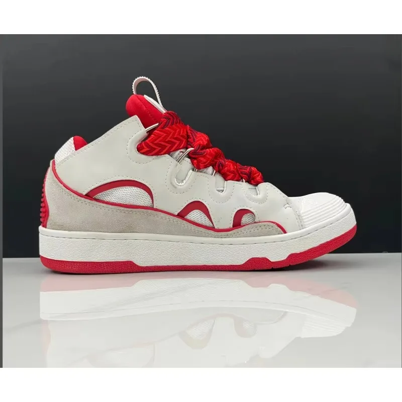 Men Sneakers Women Leather Splicing Lace Up Sports Leisure Male Shoes Man Retro Board Dad Shoes for Men