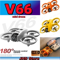 JHD 2025 New V66 Mini Drone 8K Profession HD Wide Angle Camera WiFi FPV RC Dron Height Keep Helicopter Foldable V66 Kids Toy