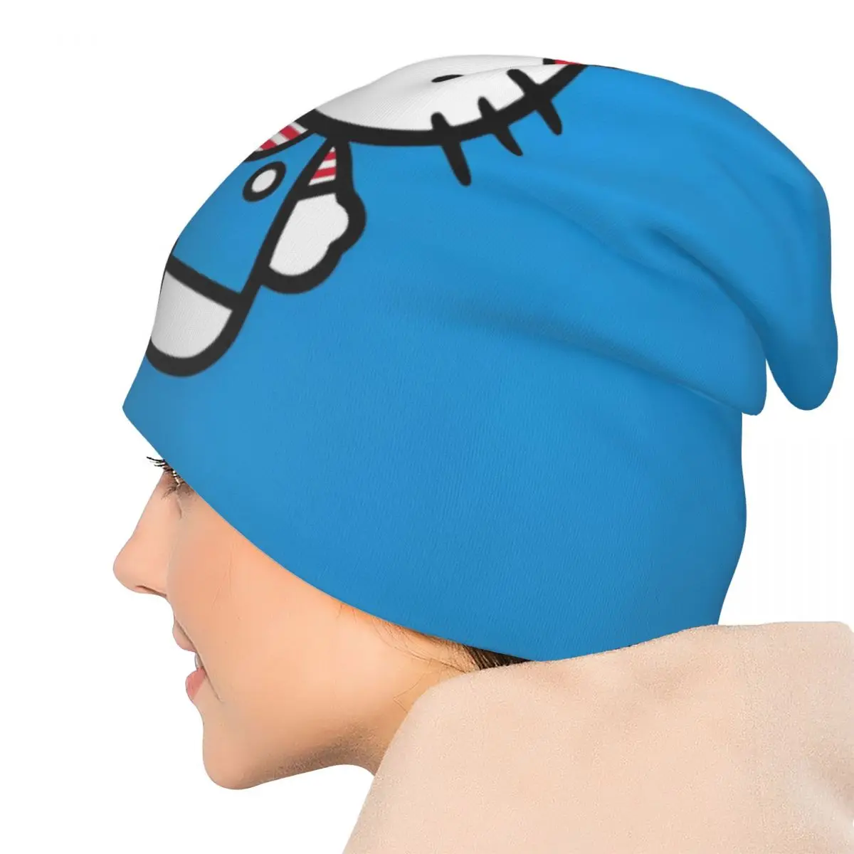 Gorro Kawaii de Hello Kitty para hombre y mujer, gorros para exteriores, gorros cálidos de doble uso para primavera