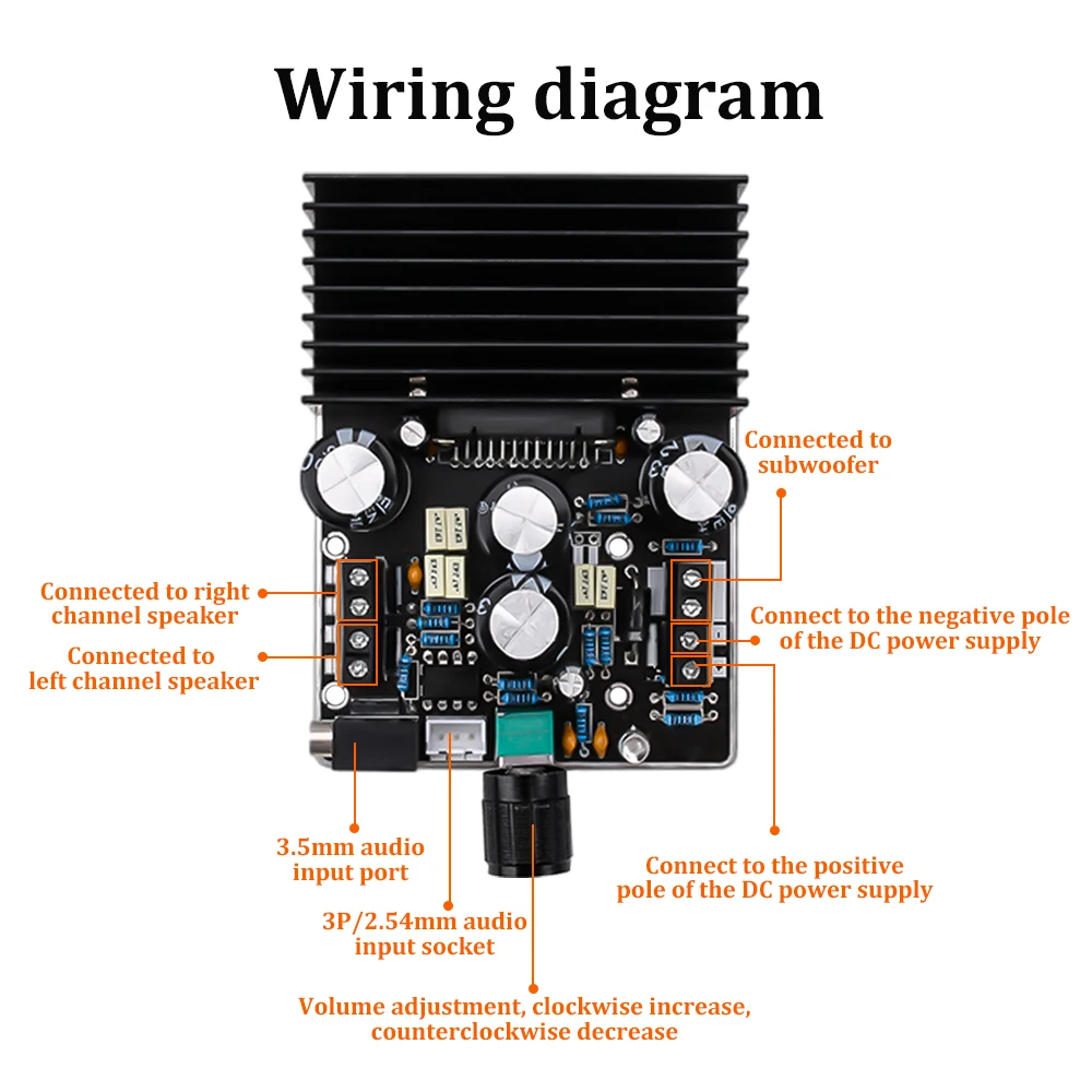 TDA7850 high Power Digital Amplifier BOARD Class AB สเตอริโอ HIFI เครื่องขยายเสียงรถยนต์โมดูล2.1ช่อง80Wx2 120W