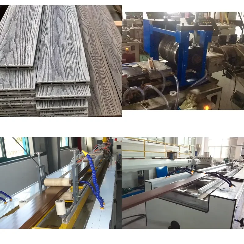 Línea de Extrusión de Perfiles de WPC para Marcos de Puertas y Tarimas con Máquina Laminadora, Modelo 2026