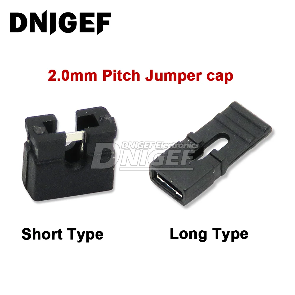 100PCS 2.0mm Pitch Jumper cap/short circuit cap spacing & Headers & Wire Housings Short / Long Type