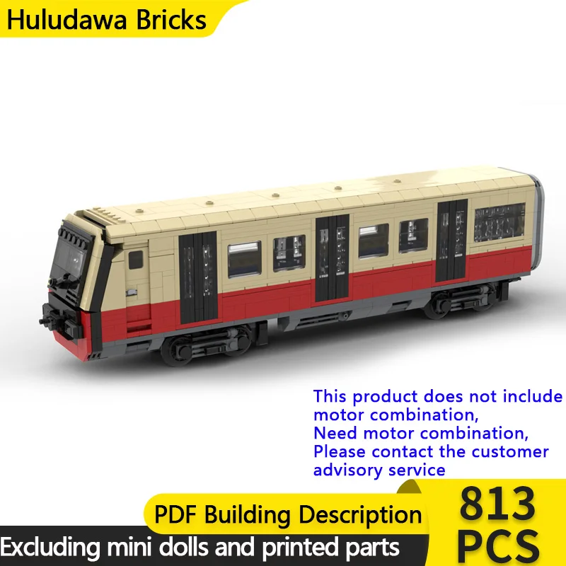 

City Car Model MOC Building Bricks Railway Br 483 Endwagen Train Modular Technology Gifts Holiday Assemble Children Toys Suit