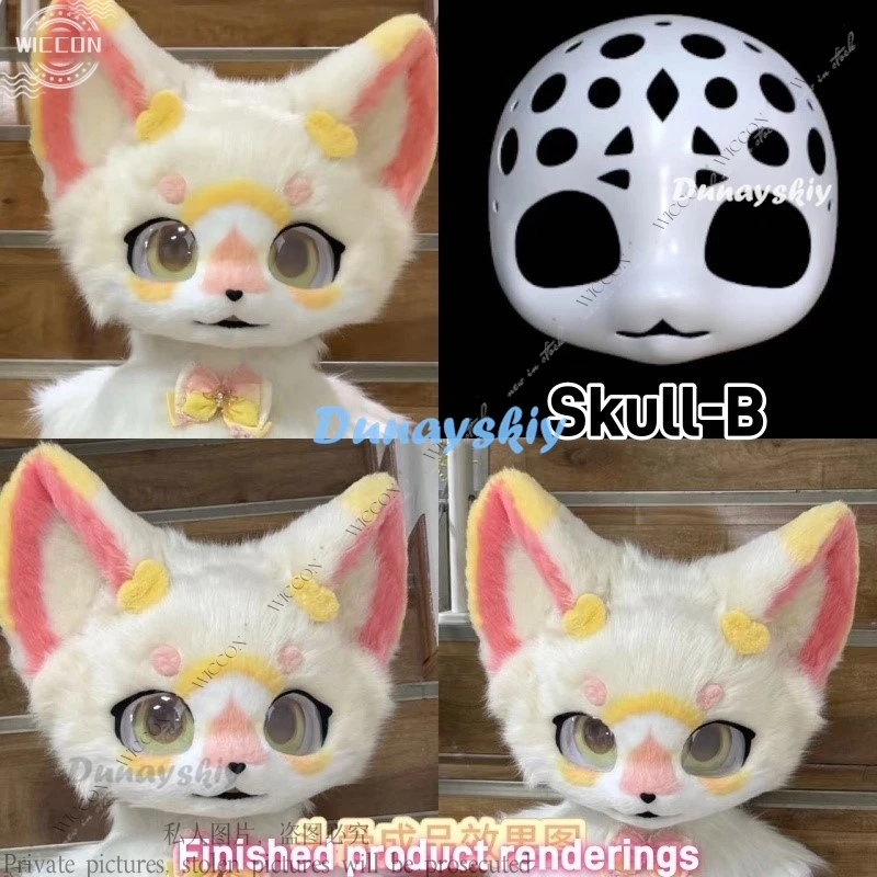 Skull Animal Cartoon Comic-Con Fursuit Kigurumi Kig Furry Suit Skull Two Dimensions Nijigen DIY Disguise 25CM 27CM Skull Party