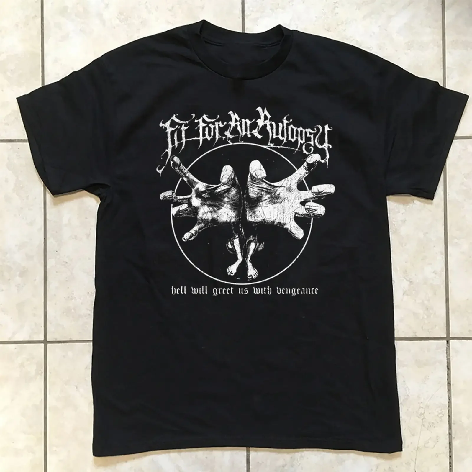 NEW Fit for an Autopsy Band Album Concert T Shirt All Size AR1389 vintage Washed Casual homme Stylish Slightly