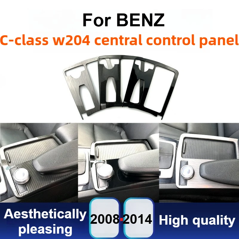 

For Mercedes-Benz C-Class C180 C200 W204 Center Console Armrest Cup Holder Trim Panel Sticker Interior Modification Accessories