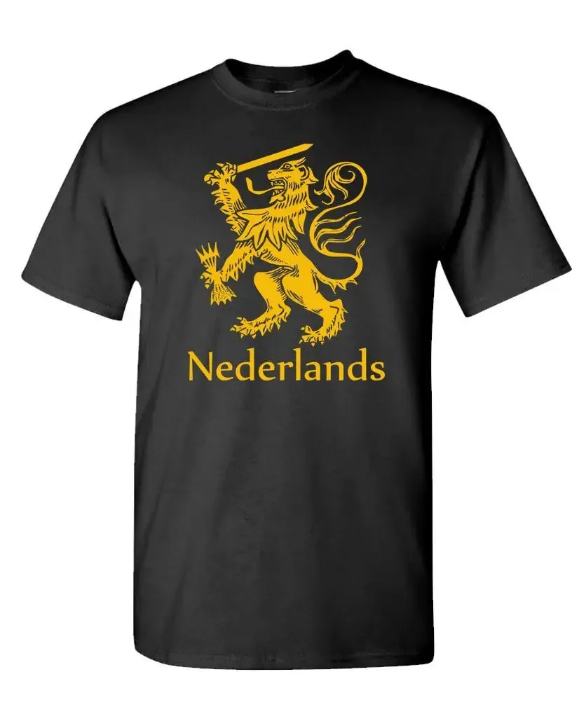 NETHERLANDS LION RAMPANT - Unisex Cotton T-Shirt Tee Shirt
