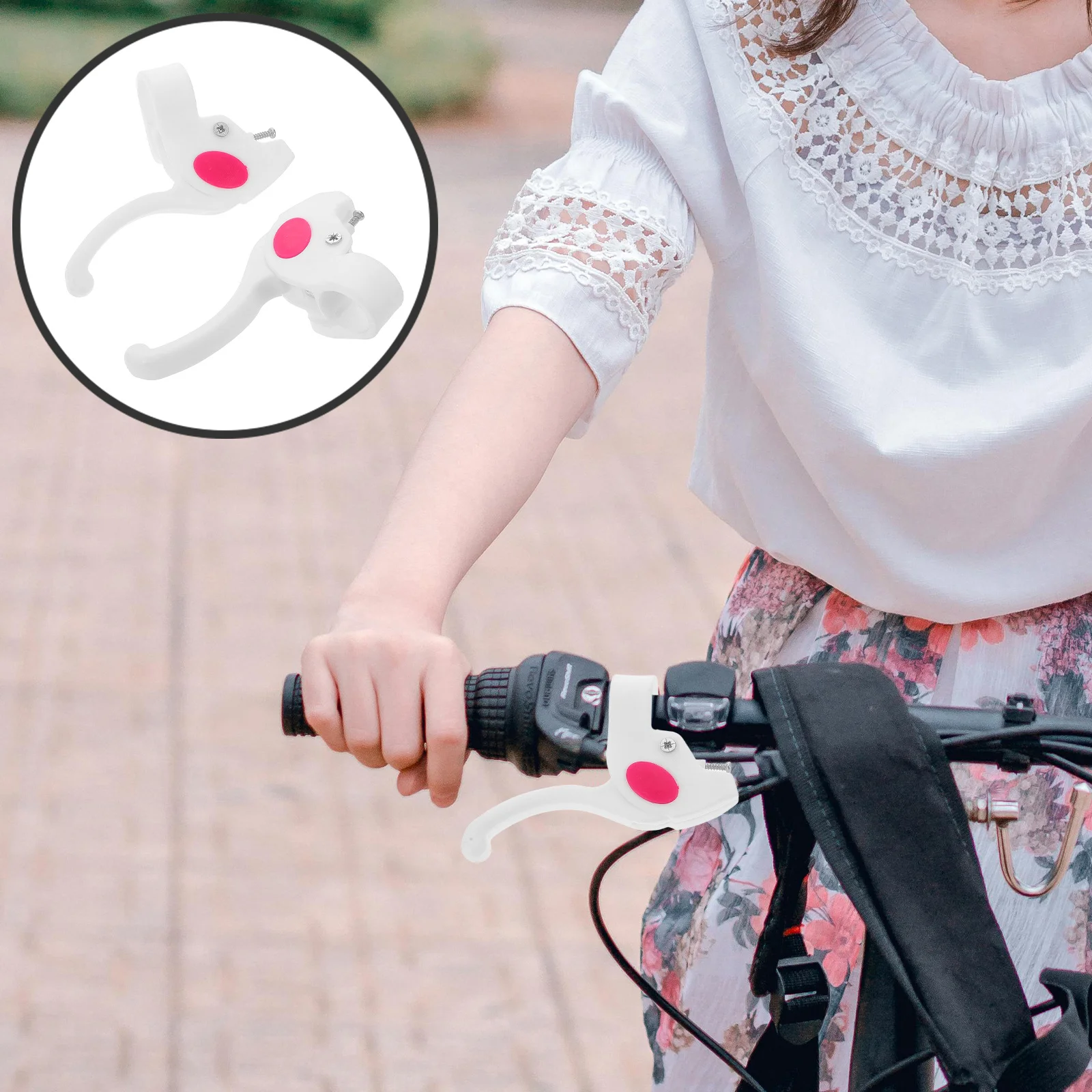 

2pcs Brake Handle For Bicycle Mountain Brake Lever Replacement Durable Bike Braking Parts Thick Grip Compatible With Road Bike