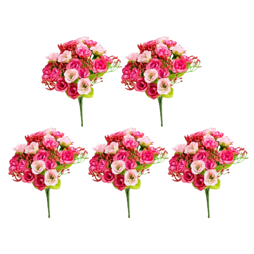

5 Piece Artificial Flower Bouquet for Home Decoration and Weddings Lifelong Beauty with No Maintenance Required