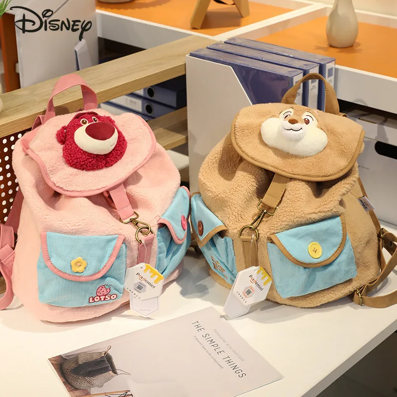 

New Women's Plush Backpack Fashion High Quality Girls' Multi Functional Storage Backpack Cartoon Cute Versatile 3D Doll Backpack