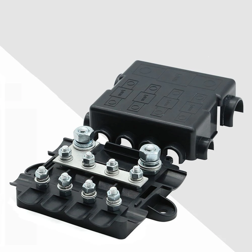 

BX2054 Fuse Box Five-Way One-In And Four-Out Fuse Holder Box Modified RV Power Supply Protection Electrical Appliance