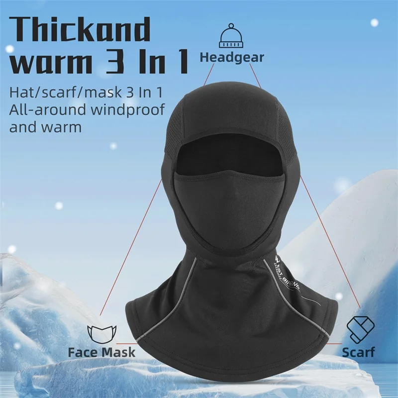 WEST BIKING Winter Fleece Hat Outdoor Cycling Full Face Mask Multicolor Motorcycle Snowboard Hiking Balaclava Thermal Sport Gear