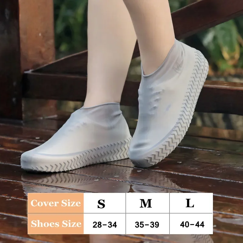 Silicone WaterProof Shoe Covers Unisex Shoes Protectors Reusable Non-Slip Rain Boot Overshoes Walking Shoes Accessories